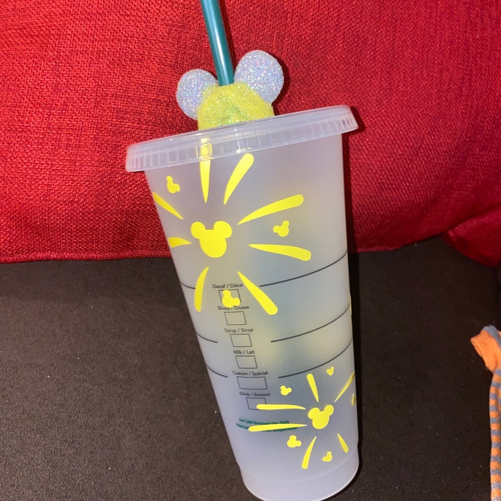 Starbucks Disney cup with straw topper - Picture 2 of 2